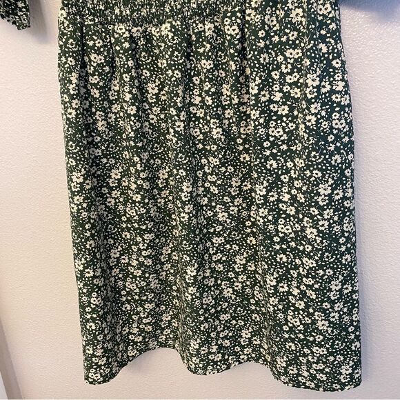 Just Found green floral dress smocked boho summer square neck romantic plus 2X - Picture 6 of 11